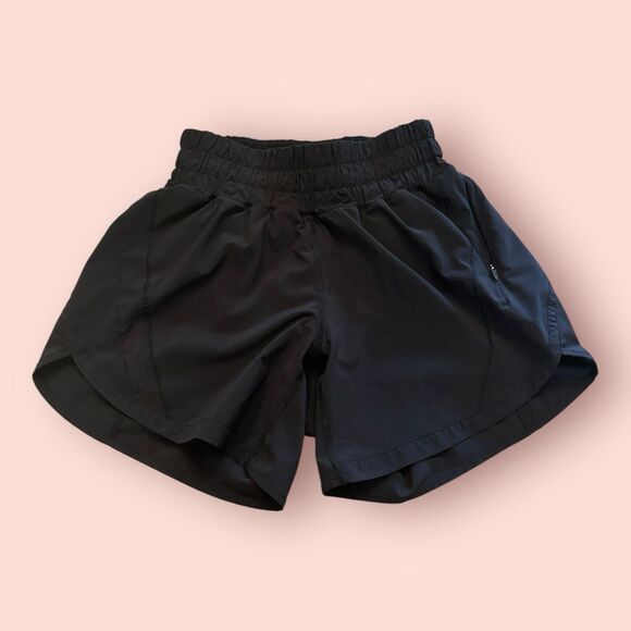 Lululemon Track That High-Rise Lined Short 5" Womens Size 2 Black - Picture 1 of 6